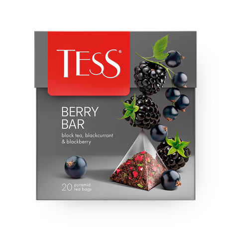 Чай чёрный Berry Bar Tess с ежевикой и черникой в пирамидках