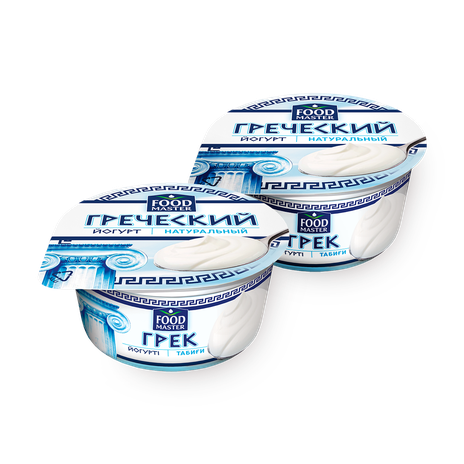 Йогурт греческий «Фудмастер», натуральный 8,4%, 130 g - 2 упаковки