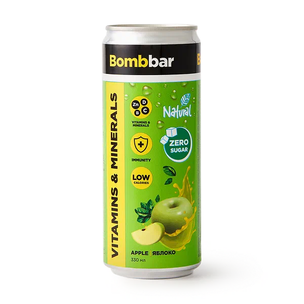 Лимонад витаминизированный Bombbar яблоко без сахара