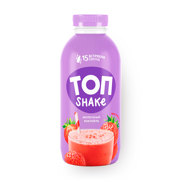 Коктейль молочный «Топ» Shake клубника 2%