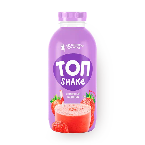 Коктейль молочный «Топ» Shake клубника 2%
