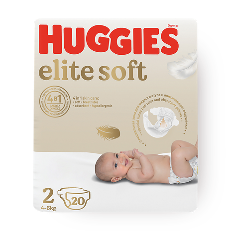 Подгузники Huggies Elite Soft №2