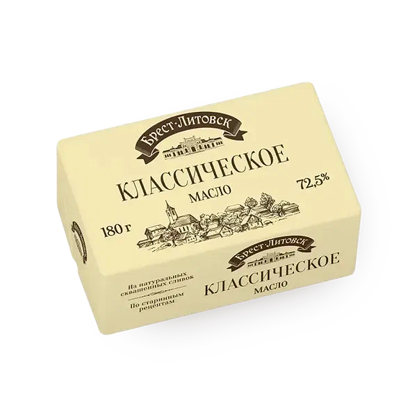 Масло сладко-сливочное несолёное «Брест-Литовск» 72,5%