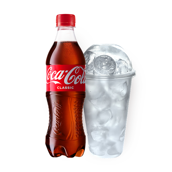Напиток Coca-Cola Classic, 500 ml и Лёд пищевой в стакане, 270 g