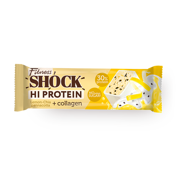 Батончик глазированный FitnesShock Shaker лимон-чиа