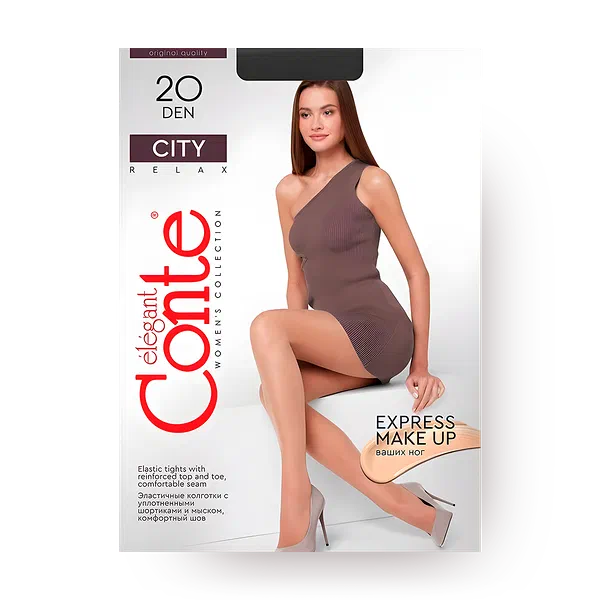Колготки женские Conte Elegant City 20 Den размер 5 цвет Nero