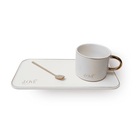 Кружка и тарелка керамические XJRJ белый