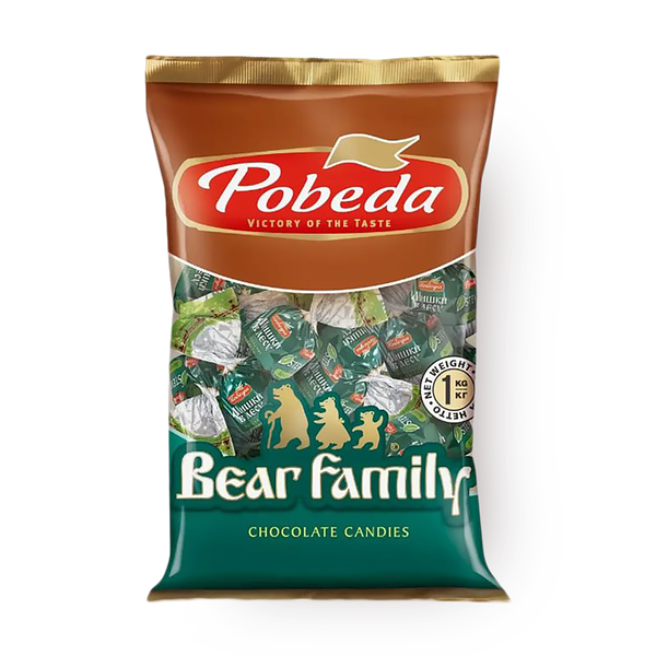 Конфеты шоколадные Мишки в лесу «Победа вкуса» с вафельной крошкой без сахара