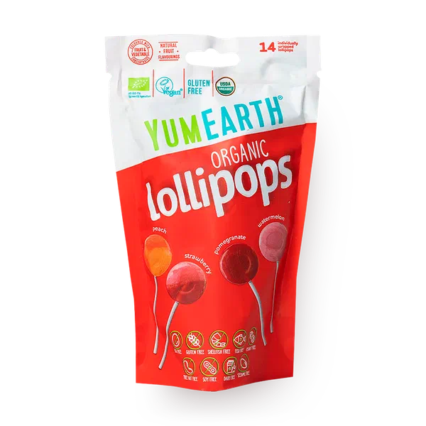 Леденцы органические Lollipops YumEarth фруктовые