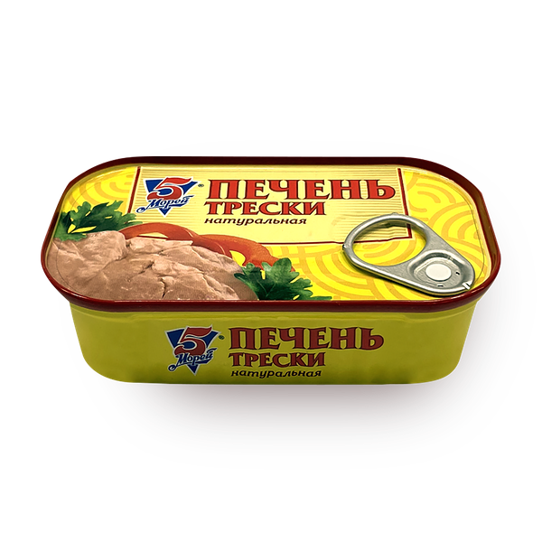 Печень трески «5 морей» натуральная