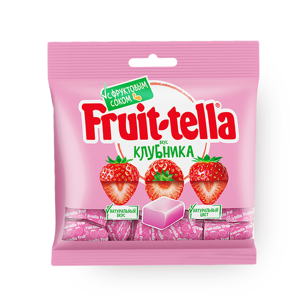 Конфета жевательная Fruit-tella клубника