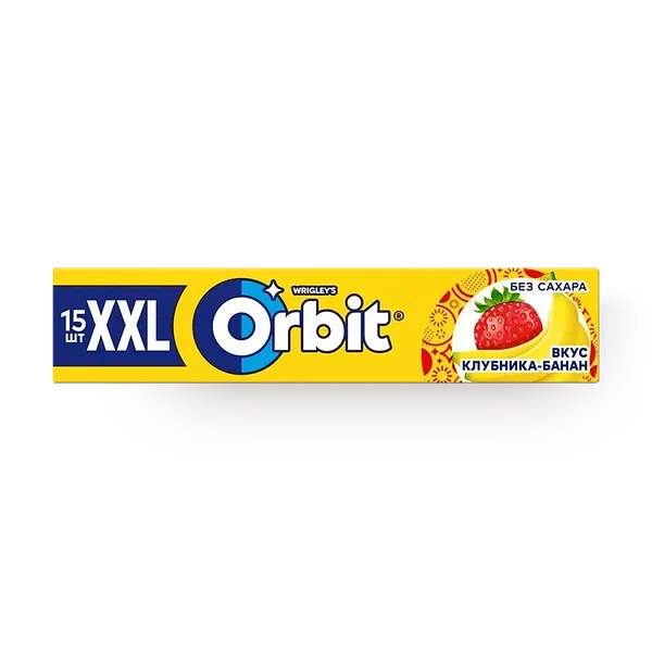 Жевательная резинка Orbit XXL клубника-банан