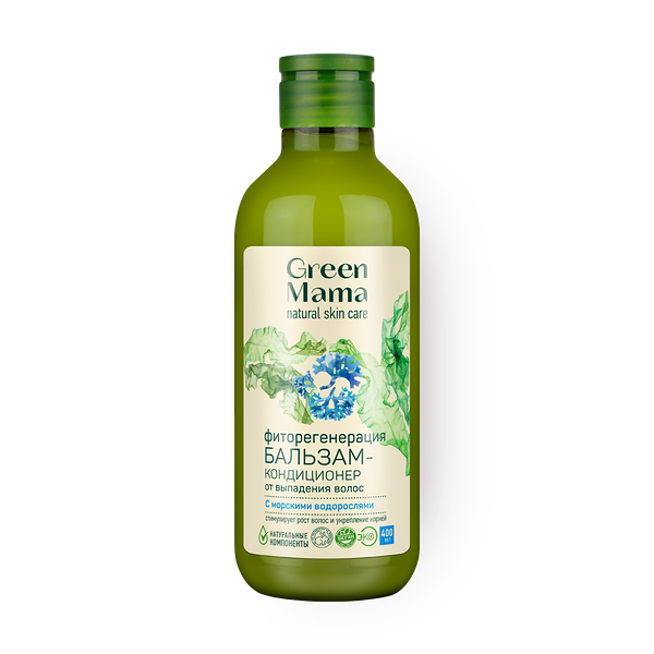 Бальзам-кондиционер Green Mama Фиторегенерация от выпадения волос с морскими водорослями