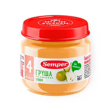 Пюре фруктовое детское Semper Груша с 4 месяцев