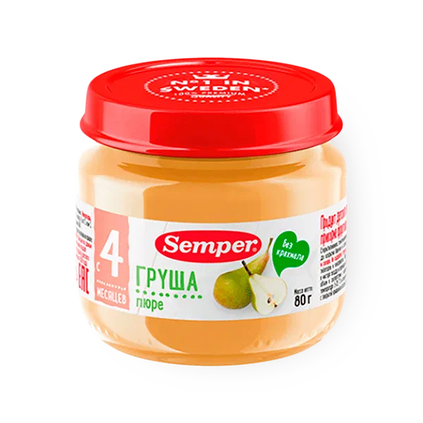 Пюре фруктовое детское Semper Груша с 4 месяцев