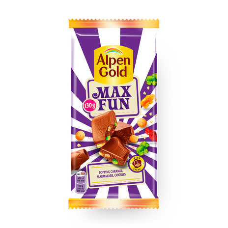 Шоколад Alpen Gold Max Fun взрывной