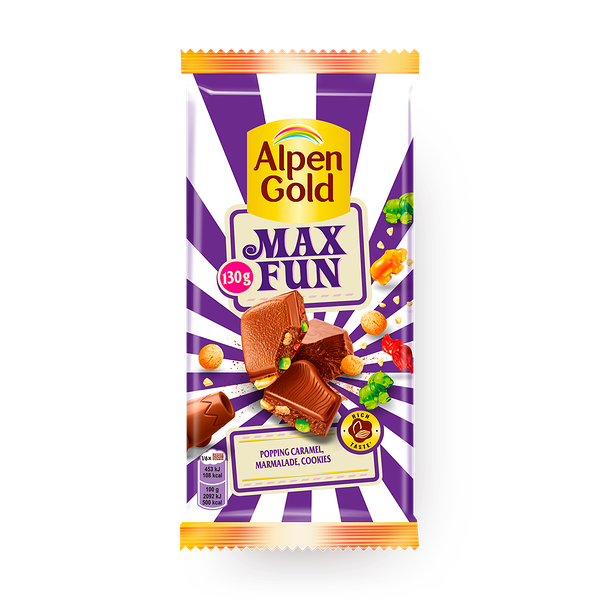 Шоколад Alpen Gold Max Fun взрывной