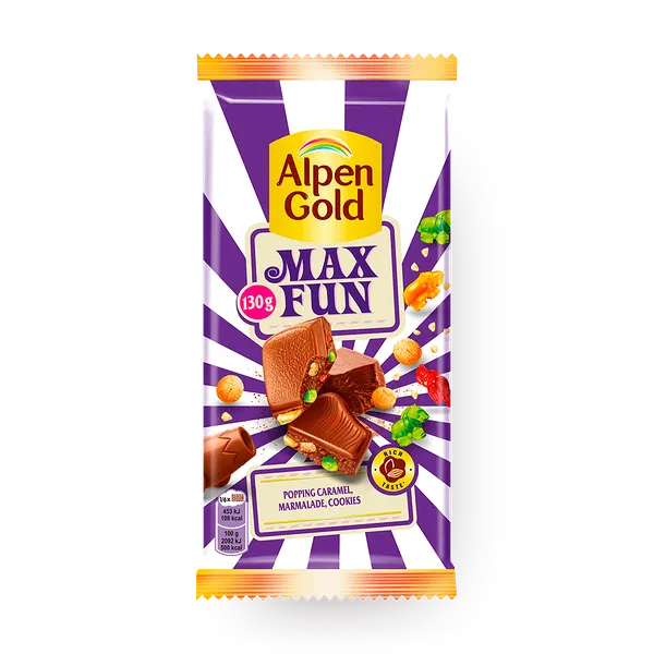 Шоколад Alpen Gold Max Fun взрывной