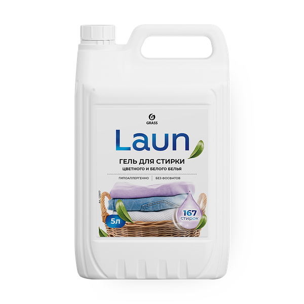 Гель для стирки Grass Laun для цветного и белого белья