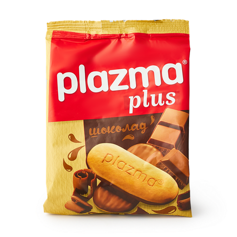 Печенье бисквитное Plazma шоколад, 100 г — купить с доставкой из Яндекс ...
