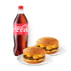 Два больших куриных бургера BBQ «Из Лавки» 330 g и Напиток Coca-Cola Classic 1 L