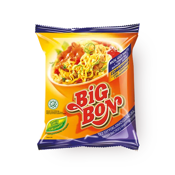 Лапша Big Bon говядина с томатным соусом с базиликом