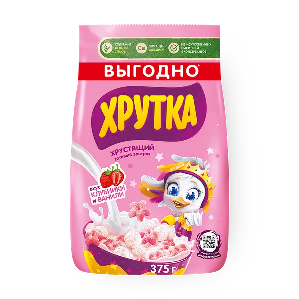 Готовый завтрак «Хрутка» Клубнично-ванильное настроение