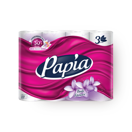Туалетная бумага Papia Bali Flower 3 слоя