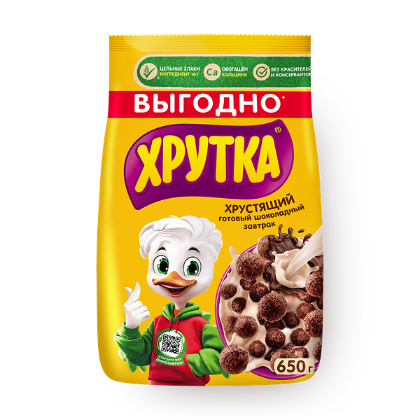 Готовый шоколадный завтрак «Хрутка» обогащенный кальцием