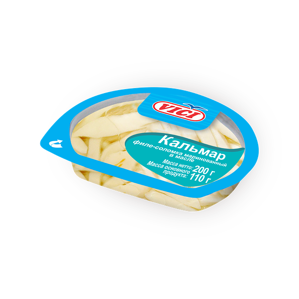Кальмар филе-соломка маринованный Vici в масле