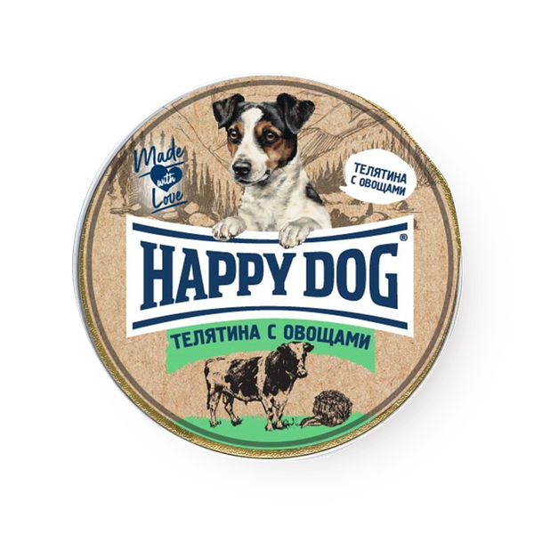 Влажный корм для собак Happy Dog Natur Line телятина и овощами паштет