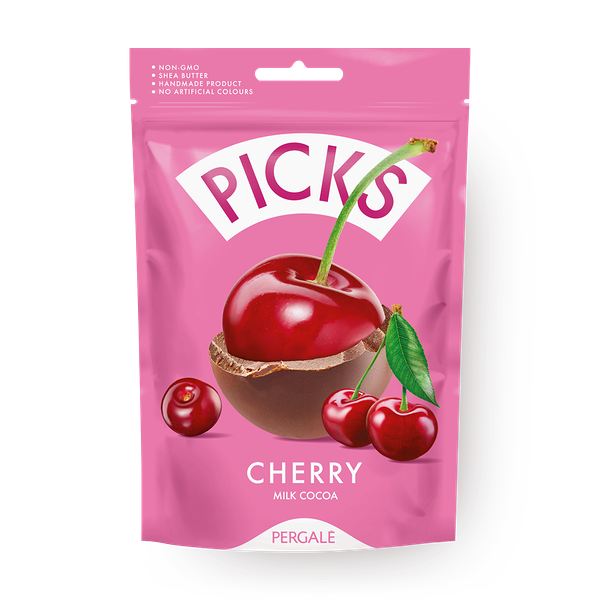 Вишня Pergale Picks в молочной какао-глазури