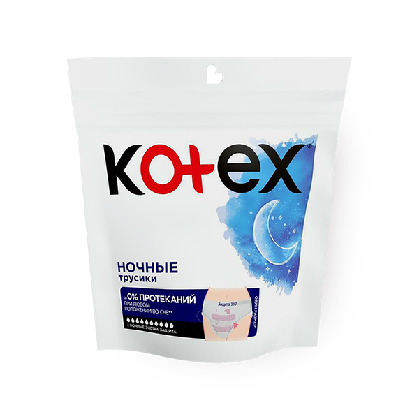 Трусики ночные Kotex 0% протеканий