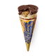 Extreme Nougat coin flip and pretzel core ice cream cone