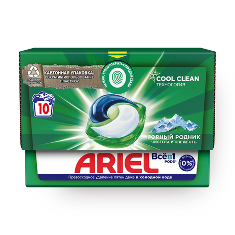 Капсулы для стирки Ariel Горный родник, автомат