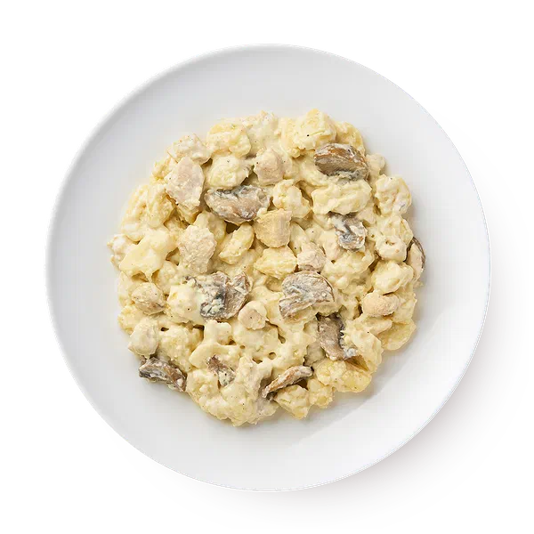 Ньокки картофельные в сливочном соусе с курицей и грибами Mfood.kz