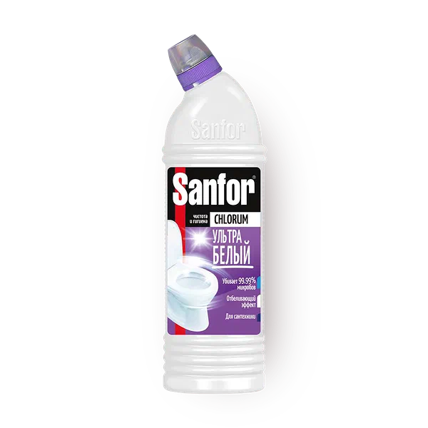 Чистящее средство для ванн и туалета Sanfor Chlorum Ультра Белый