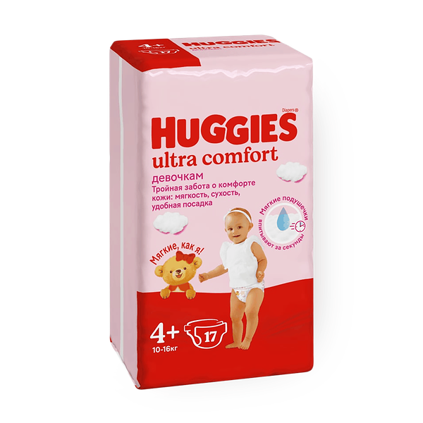 Подгузники Huggies Ultra Comfort 4+ 10-16 кг