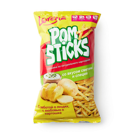 Соломка картофельная Lorenz Pomsticks со вкусом сметаны и специй