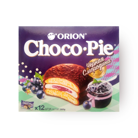 Пирожное Orion Choco-Pie чёрная смородина