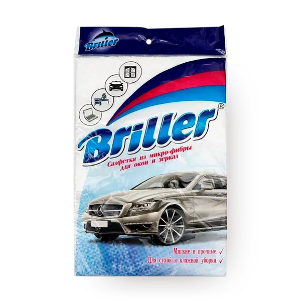 Салфетка для окон и зеркал Briller из микро-фибры