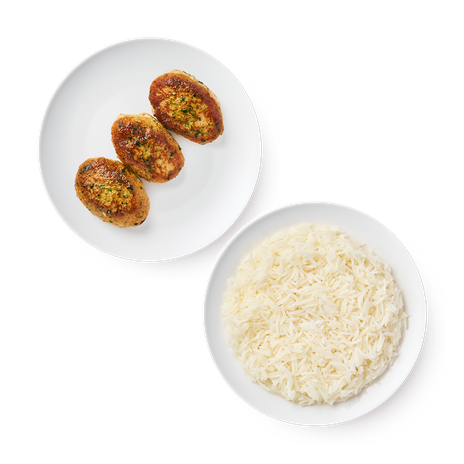 Котлеты куриные Damdala + Гарнир рис припущенный Damdala