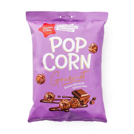 Попкорн Happy Corn со вкусом бельгийского шоколада