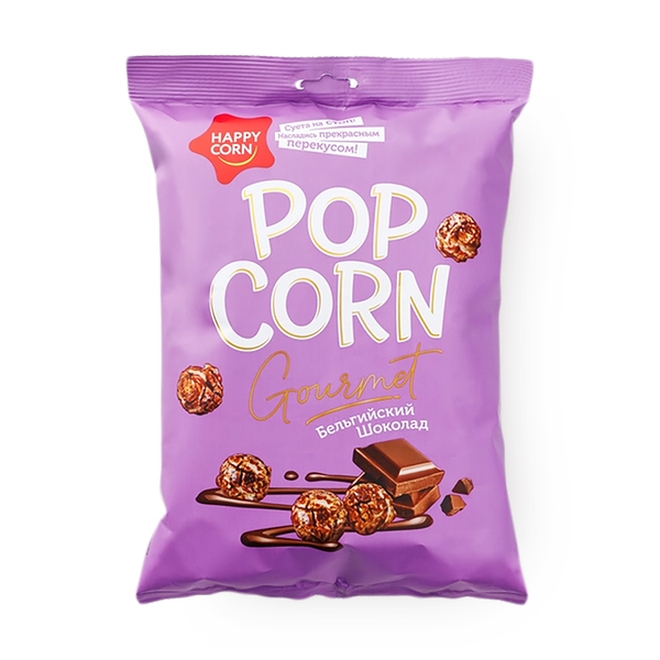 Попкорн Happy Corn со вкусом бельгийского шоколада