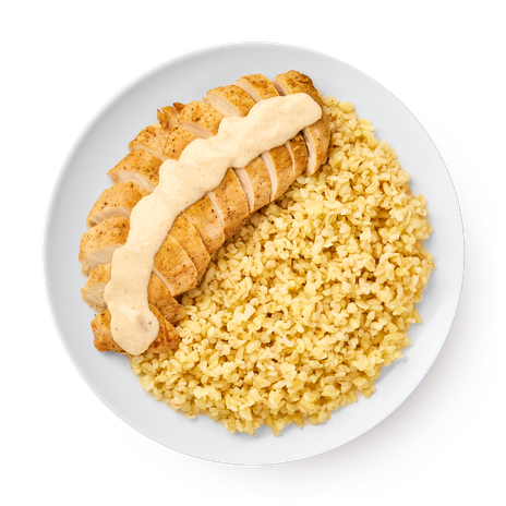 Курица с булгуром в сливочно-горчичном соусе Mfood.kz