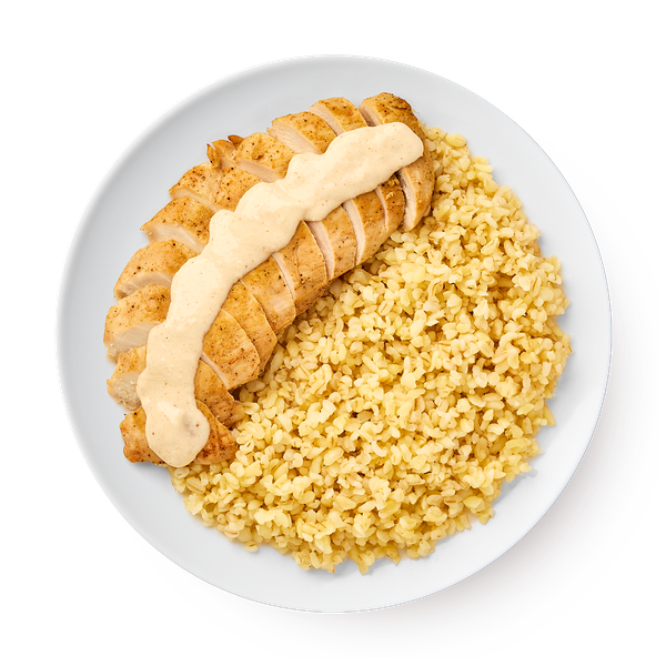 Курица с булгуром в сливочно-горчичном соусе Mfood.kz