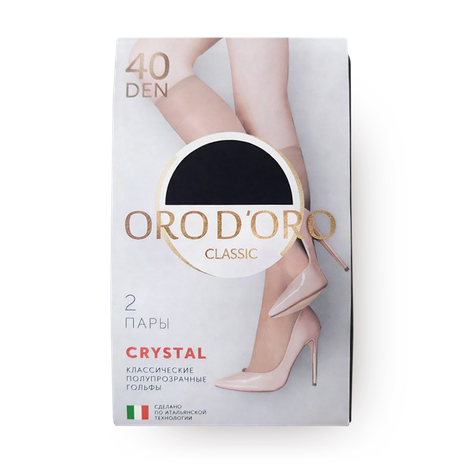 Гольфы женские Orodoro Сrystal 20 Den цвет Nero размер 23-25