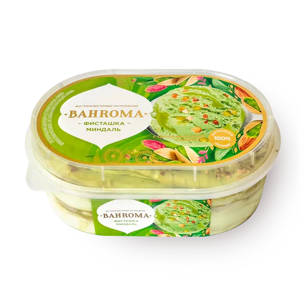Мороженое пломбир Вahroma фисташковый с миндалём