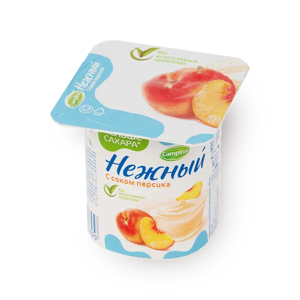 Продукт йогуртный Campina Нежный с соком персика 1,2%