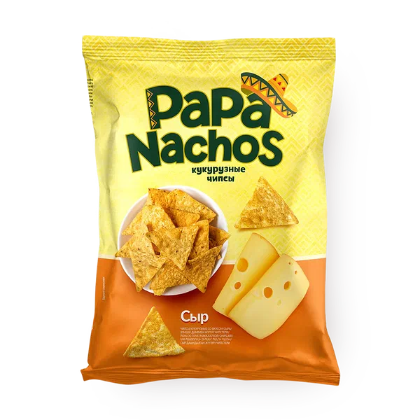 Чипсы Papa Nachos со вкусом сыра